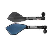 Motociclette Specchietti Laterali Specchietto Retrovisore Universale Moto Con Ampio Raggio Visione Posteriore Con Catarifrangente Regolabile Manubrio Sinistro Destro(Titanium)