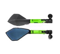 Motociclette Specchietti Laterali Specchietto Retrovisore Universale Moto Con Ampio Raggio Visione Posteriore Con Catarifrangente Regolabile Manubrio Sinistro Destro(Green)