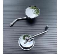 Motociclette Specchietti Laterali Universali Specchietti Retrovisori Rotondi Moto 10 Mm Cromati Neri Retrovisori(Chrome)