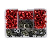 motociclette Viti Dadi Compatibile Con La Vite Del Bullone Della Carenatura Del Corpo Della Motocicletta Kit Bulloni Della Carenatura Del Motociclo Vite Di Fissaggio 177 Pezzi(Red)