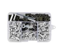 motociclette Viti Dadi Compatibile Con Suzuki Per RM65 RM80 RM85 RM100 RM125 RM250 155 Pezzi Carenatura Moto Per Kit Bulloni Corpo Vite Dado(Silver)