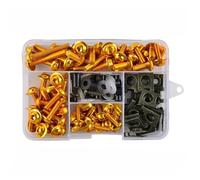 motociclette Viti Dadi Compatibile Con Suzuki Per RM65 RM80 RM85 RM100 RM125 RM250 155 Pezzi Carenatura Moto Per Kit Bulloni Corpo Vite Dado(Yellow)