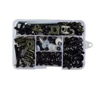 motociclette Viti Dadi Compatibile Con Suzuki Per RM65 RM80 RM85 RM100 RM125 RM250 155 Pezzi Carenatura Moto Per Kit Bulloni Corpo Vite Dado(Black)