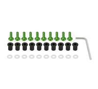 motociclette Viti Dadi Universale Moto Per M5 Bulloni Parabrezza Carenatura Montaggio Viti 5 Mm Bene Dadi Moto Macchina Vite Assortimento Kit(Green)