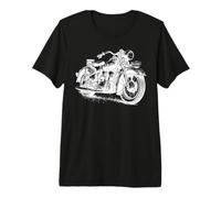 Motociclismo Biker Vintage Retro Moto Giro Maglietta Premium