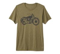 Motociclismo Biker Vintage Retro Moto Giro Maglietta Premium