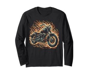 Motociclista Bruciare Cool Moto Uomini Ragazzi Bambini Donne Maglia a Manica