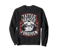 Motociclista Cristiano Tatted Graced Forgiven Felpa