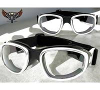 Motociclista Equitazione Imbottito Sicurezza Protettivo Trasparente Lenti Silver