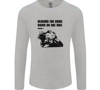 Motociclista Giù su Un Ginocchio Moto Uomo Maniche