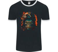 Motociclista Gorilla Teschio Motocicletta Uomo Ringer Fotl