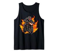 Motociclista in Fiamme di Fuoco Canotta