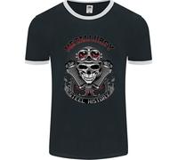 Motociclista Metallurgy Motocicletta Teschio Uomo Ringer Fotl