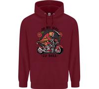 Motociclista On My Vie To Hell Moto Teschio Uomo Felpa