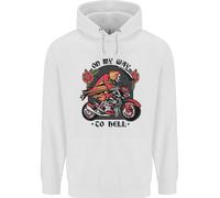 Motociclista On My Vie To Hell Moto Teschio Uomo Felpa