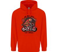 Motociclista On My Vie To Hell Moto Teschio Uomo Felpa