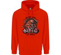 Motociclista On My Vie To Hell Moto Teschio Uomo Felpa