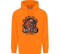 Motociclista On My Vie To Hell Moto Teschio Uomo Felpa