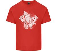 Motociclista Preghiera Motociclista Moto Uomo Cotone T-Shirt