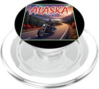 Motociclista Road Trip in Alaska PopSockets PopGrip per MagSafe