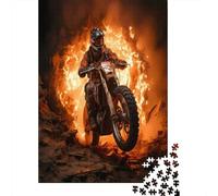 MotociclistaPuzzle 1000 Pezzi Per Adulti, Scena d'azione e avventuragiochi EduGattoivi, Sfide, Decorazioni Per La Casa70x50cm/1000pcs