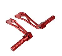Motociclo CNC Poggiapiedi Posteriori Staffa Pedale Per Sur Ron Per Light Bee X/S/L1E Per Segway X260 X160(ROSSO)