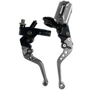 Motociclo Leva Frizione Freno Leva Del Cilindro Principale Del Freno Universale Per 7-8 Pollici E 22 Mm Con Cavo E Serbatoio Della Frizione Scooter Moto Cross E Sport(Silvery A)