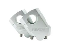 motociclo Manubrio della Adattatore Riser Adattatore Per Estensione Ammortizzatore Per Manubrio Pieghevole Per Moto, Adatto Per Prolunga Riser(22 mm Silver)