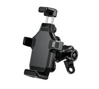 Motociclo Porta Telefono Supporto Per Telefono Moto Smorzatore Vibrazioni Blocco Di Sicurezza Ad Alta Velocità Manubrio Telefono Da Bici Motociclo Supporto GPS(Rearview Mirror Type)
