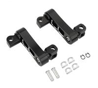 Motociclo Regolabili Passeggero Poggiapiedi Kit Montaggio Pedali Strada Attacco Maschio Morsetto Poggiapiedi Supporto Estensioni Staffa Per Harley(Nero Bianco)