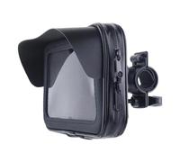 Motociclo Supporto GPS Supporto Telefono Manubrio Moto Custodia Impermeabile Telefono Con Visiera Parasole Copertura Antipioggia Rotazione A 360 Gradi Porta Cellulare Motociclo(A)