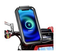 Motociclo Supporto GPS Supporto Telefono Moto Custodia Impermeabile Caricabatterie Wireless Tipo C Supporto Ricarica USB Doppia Presa Braccio Porta Cellulare Motociclo(Mirror Charger L)