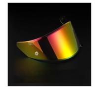 Motociclo Visiera for casco con lente protettiva for KYT, NFR, NX, accessori for caschi integrali for motociclette. Guida sicura.(Red Gold)