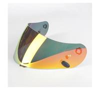 Motociclo Visiera for casco HJC Hj-09 adatta for CL-16 CL-17 CL-ST CL-SP CS-R1 CS-R2 CS-15 TR-1 FG-15 HS-11 FS-15 FS-11 (argentata)(Deep Tea Golden Red)