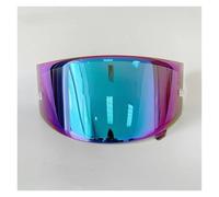 Motociclo Visiera for Casco KYT con Lente Protettiva for Casco Integrale KYT NFR NX, Accessori for Moto, Visiera Originale KYT for Casco Moto (Rossa)(Rainbow)