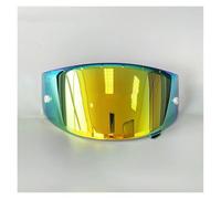 Motociclo Visiera for Casco KYT con Lente Protettiva for Casco Integrale KYT NFR NX, Accessori for Moto, Visiera Originale KYT for Casco Moto (Rossa)(Gold)