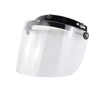 Motociclo Visiera for casco, lente antivento con 3 bottoni automatici compatibile con caschi da motocicletta Flip Up Down Open Face antiriflesso Accessori for caschi (3)(2)