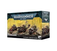 MOTOCIKLIZTI orchi WARBIKERS set di miniature ORKS games workshop WARHAMMER 40K