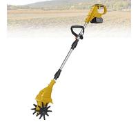 Motocoltivatore A Batteria Da 21V,Motocoltivatore Da Giardinaggio Con 270 Giri/Min,1 O 2 Batterie,Larghezza 20 Cm,Profondità 25 Cm,Portatile Per Piccoli Spazi,Yellow-DualBlades-2batteries