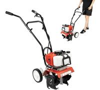 Motocoltivatore a benzina da giardino, 52 cc, a 2 tempi, larghezza di lavoro 35 cm, profondità 3-10 cm, per coltivazione, scavo e lavorazione del suolo