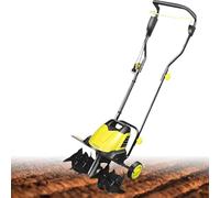 Motocoltivatore da giardino, motocoltivatore elettrico da 2400 W, motozappa a 3900 giri/min, motozappa con manico pieghevole, 6 lame, profondità di lavorazione 22 cm, larghezza 45 cm