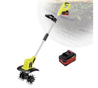 Motocoltivatore Elettrico,Motocoltivatore Rotante Per Terreno Da Giardino,Con 4 Lame In Acciaio,Dotato Di Batteria Al Litio Per Scavare,Diserbare E Smuovere Il Terreno,1battery