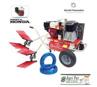 Motocompressore BORELLI DELTA B 600 olive per 2 operatori Honda 2 abbacchiatori