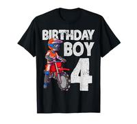 Motocross 4° compleanno bambini MX 4 anni Dirt Bike complean Maglietta