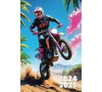 Motocross : Agenda scolaire 2024-2025: Garçon - Collège, lycée, étudiant - 2 jours par page - Format 15,24 x 22,86 cm - Moto cross, trial, enduro, freestyle - Mod. Désert