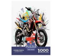 Motocross Bike Puzzle Impossibili 1000 Pezzi Decorazione Per La Casa. Rilassamento E Intelligence Per Adulti E Ragazzi Da 14 Anni 70x50cm/1000pcs