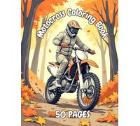 Motocross Coloring Book: 50 action-packed motocross motifs to color in - For kids and adults