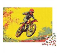 Motocross Dirt Bike Racing-2 Puzzle Impossibili 1000Pcs Decorazione Per La Casa. Rilassamento E Intelligence Per Adulti E Ragazzi Da 14 Anni 70x50cm/1000pcs