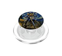Motocross Golden Retriever Art Dirt Bike, cane da corsa PopSockets PopGrip per MagSafe