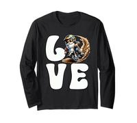 Motocross Grandpa Gnome For Dirt Bike Dad Love Graphic Maglia a Manica